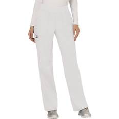 Work Clothes Cherokee Pull-On Cargo Scrub Pants for Women Workwear Revolution, Soft Stretch WW110, XL, White