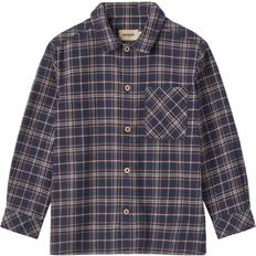 Wheat Drenge Skjorter Wheat Shirt Oscar 2659k-464-GOTS - Navy Check