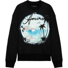 Amiri Abbigliamento Amiri Airbrush Oversized Crew - Black