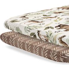 The Woods Kid's Room Pobibaby Pack n Play Sheets Wildlife 2-pack 21x36"