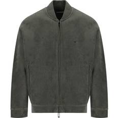 Emporio Armani Ytterkläder Emporio Armani Bomull Zip-Up Sweatshirt Mandarin Krage