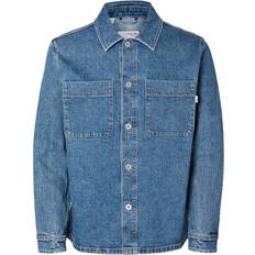 Selected Herre - XXL Skjorter Selected Denim Overshirt - Blå