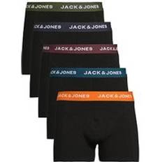 Men's Underwear Jack & Jones Logo Waistband Trunks 5-pack Black