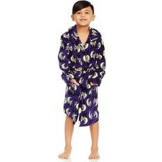 Blue Bath Robes Leveret Kids Fleece Hooded Robe - Blue