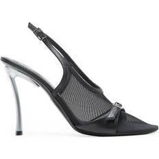 Acne Studios Heels & Pumps Acne Studios Beba 85MM Mesh Slingback Mules - Black