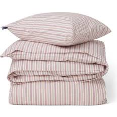 Lexington Dobby Striped Cotton Poplin Sengesæt 220x220 cm Dynebetræk Beige (220x)