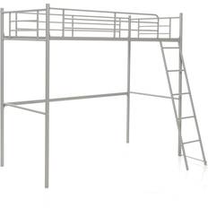 Metal Loft Beds Costway Metal Loft Bed with Integrated Ladder