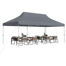 Costway 10 x 20 FT Pop-up Canopy Tent with Carrying Bag-Gray