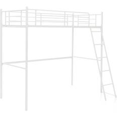 Metal Loft Beds Costway Metal Loft Bed with Integrated Ladder