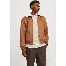 Bomberjack - Bruin Jassen Jack & Jones JPRCCTed Tussenjas Lichtbeige/Ombergrijs