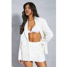 Skirts Misspap Studded Detail Pleated Mini Skirt - White