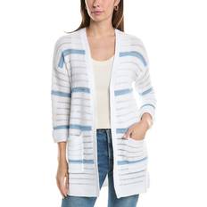 Viscose Jassen Texture Stripe Cardigan - Forte Cashmere