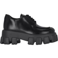 Prada Monolith Lace-Up Shoes - Black