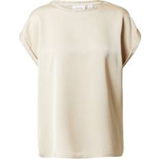 Kulta Paidat Vila Paita S/S Satin Top - Beige