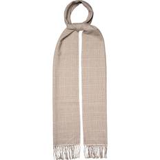 Ull Skjerf & Sjal Eton Merino Wool Prince Of Wales Scarf - Beige