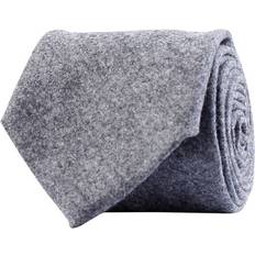 Laine Cravates Amanda Christensen Wool Flannel 8cm Tie - Grey Melange