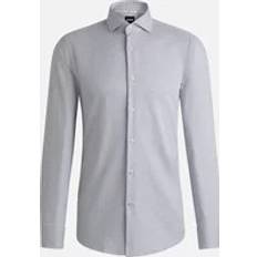 HUGO BOSS Grey Shirts HUGO BOSS H-HANK-spread-C1-222 Shirt A1-24 - Black/Navy