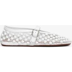 Alaïa Embellished Ballet Flats - White