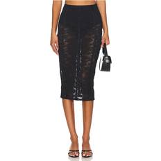 Fleur Du Mal Le Stretch Lace Pencil Skirt - Black