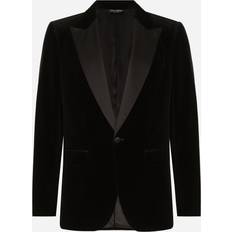 Satin Jakkesæt Dolce & Gabbana Herre Jakke Sort