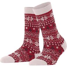 Kashmir Kläder Falke Country Calling Women Wool Sock - Pink Pattern