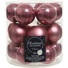 Kerstversieringen uitverkoop Kaemingk Kleine Kerstballen 18x St Oudroze D4 cm Glas