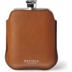 Leather Bar Equipment Aspinal of London 5oz Leather Pouch Tan Hip Flask
