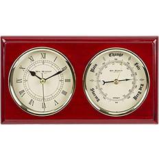 WIDDOP and Co WM Wooden & Barometer Combo - Roman Numerals W7930 Wall Clock