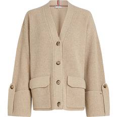 Tommy Hilfiger Cardigan Tommy Hilfiger Utility Knit Oversized Fit Cardigan - Beige