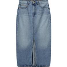 Mos Mosh Dam Kjolar Mos Mosh Kjol Dam Denimkjol MMMella - Blue