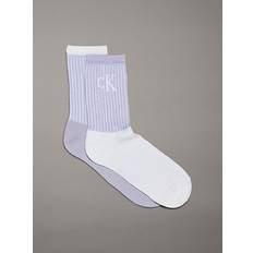 Calvin Klein Purple Socks Calvin Klein Striped Crew Socks 2 Pack - Purple