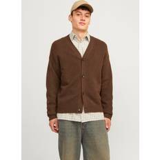 Brun - Herre Trøjer Jack & Jones Ensfarvet Cardigan Brun