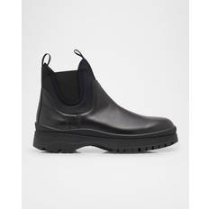 Prada Boots Prada Brixxen Leather and Neoprene Chelsea Boots - Black