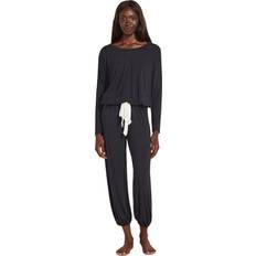 eberjey Long-Sleeve Slouchy Pajama Set - Black