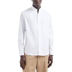 Emporio Armani White Shirts Emporio Armani Hvit Koreansk Krage Langermet Skjorte - White