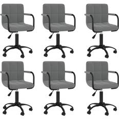 vidaXL 3088024 Dark Grey/Black Køkkenstol 87.5cm 6stk