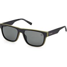 Timberland Man TB00025 Polarized Sunglasses - Matte Black On Green