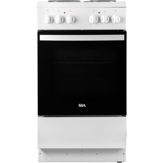 4 Burners Ceramic Cookers SIA 50cm Freestanding Electric Cooker White