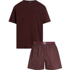 Brun - Herre Pyjamasser Calvin Klein Pyjama Set - CK Established - Brown