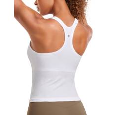 Seamless Tank Tops Crz Yoga Seamless Ribbed Womens Tank Top - White