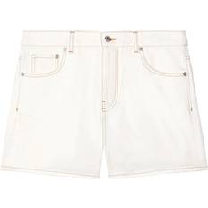 Off-White Women Shorts Off-White Contrast-Stitching Denim Shorts - Women