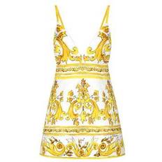 Clothing Dolce & Gabbana Majolica Short Brocade Dress Multicolor