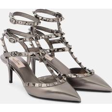 Valentino Garavani Heels & Pumps Valentino Garavani Rockstud 65 Leather Pumps - Grey