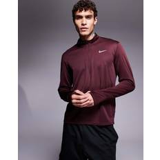 Laufen - Rot Pullover Pacer Dri-FIT Oberteil Herren Laufshirt - Bordeaux