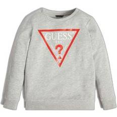 Sweatshirt - Grå-Meleret/Rød/Hvid