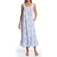 Blanco - Mujer Camisones Eileen West Sleeveless Ballet Nightgown - White/Blue Floral