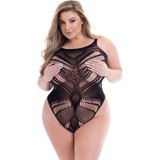 Baci Lingerie Jacquard Bodysuit - Black