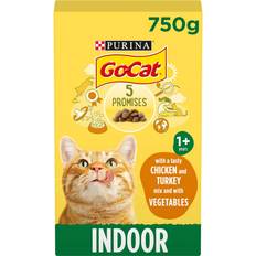 Go Cat Indoor Chicken & Veg Dry Food 750g Pack of 5