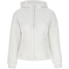 Ferragamo Men Outerwear Ferragamo Quilted Bomber Jacket - White