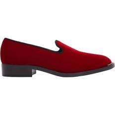 Giuseppe Zanotti Low Shoes Giuseppe Zanotti Lyidia Velvet-Effect Loafers - Red